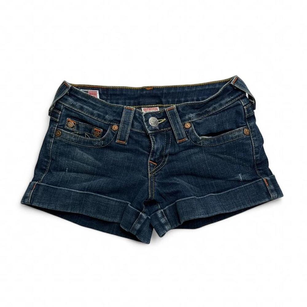 True Religion Low Rise Denim Shorts size 25